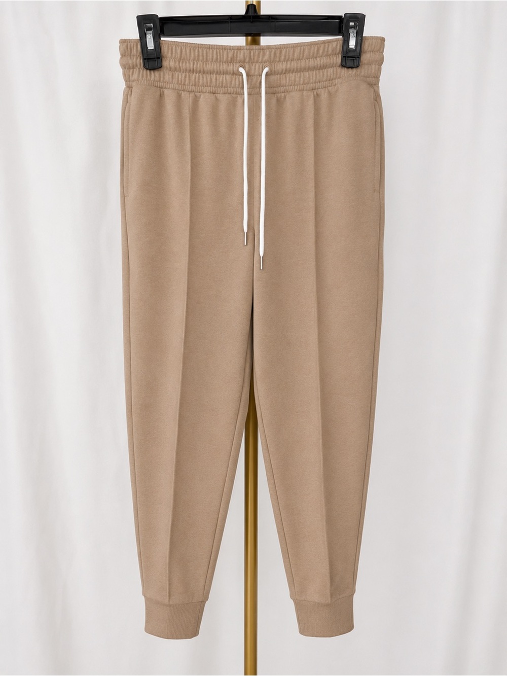 Zenana Outfitters Women's Beige Drawstring Jogger Pants
